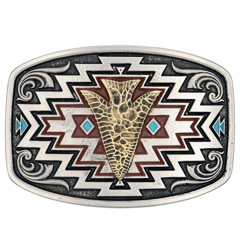 Load image into Gallery viewer, A872 - Montana Silversmiths Radiating Center of it All Arrow Belt Buckle

