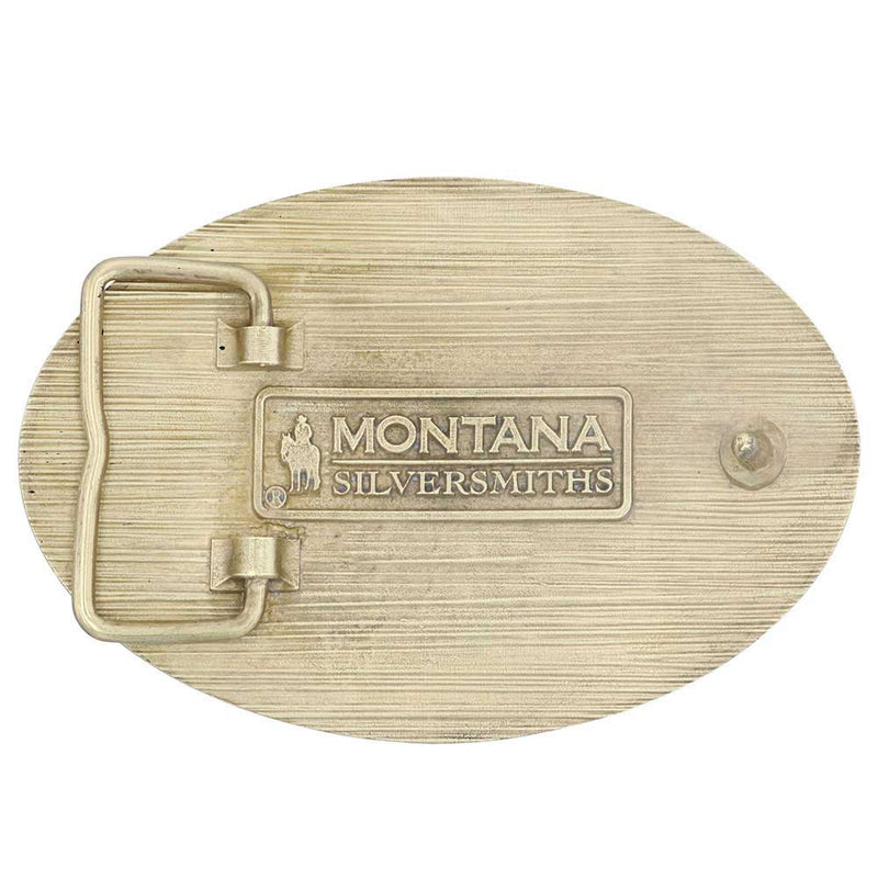 Load image into Gallery viewer, A877 - Montana Silversmiths Soaring Eagle Arms Attitude Belt Buckle
