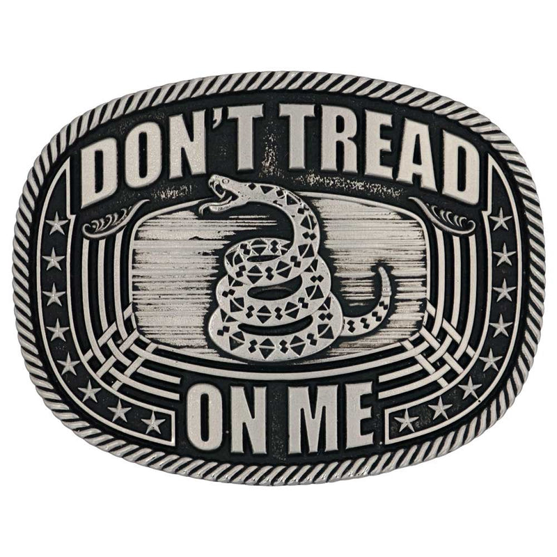 Load image into Gallery viewer, A903 - Montana Silversmiths Don&#39;t Tread On Me Roped Attitude Buckle
