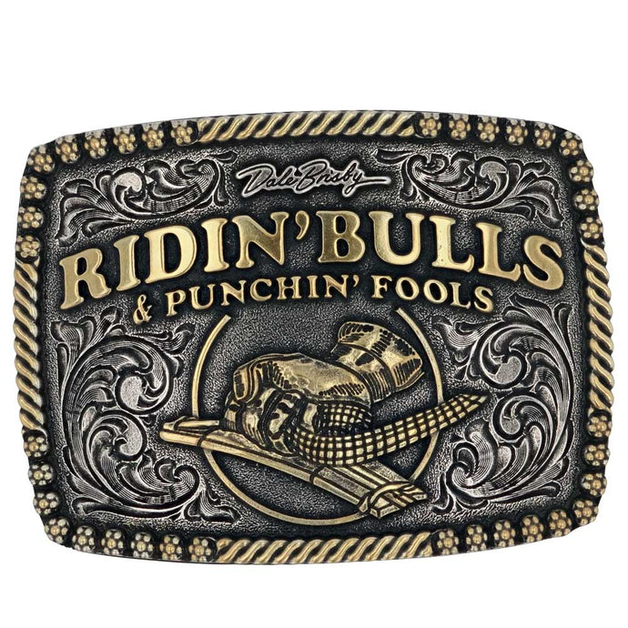 A917DB - Montana Silversmiths Dale Brisby Bulls & Fools Attitude Belt Buckle