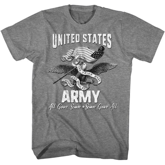ARMY522 - ARMY ALL GAVE SOME-GRAPHITE HEATHER ADULT S/S TSHIRT