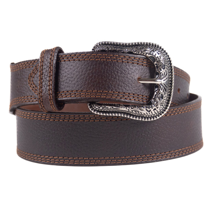 B1038 - RockinLeather Brown Oiled Cowhide Leather Belt