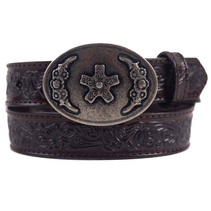 B1056 - RockinLeather Cowhide Children's Leather Belt w/Buckle