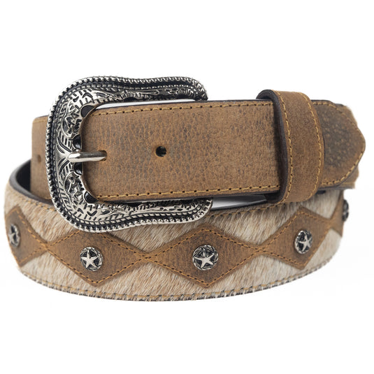 B1059 - RockinLeather Genuine Cowhair with Star Conchos