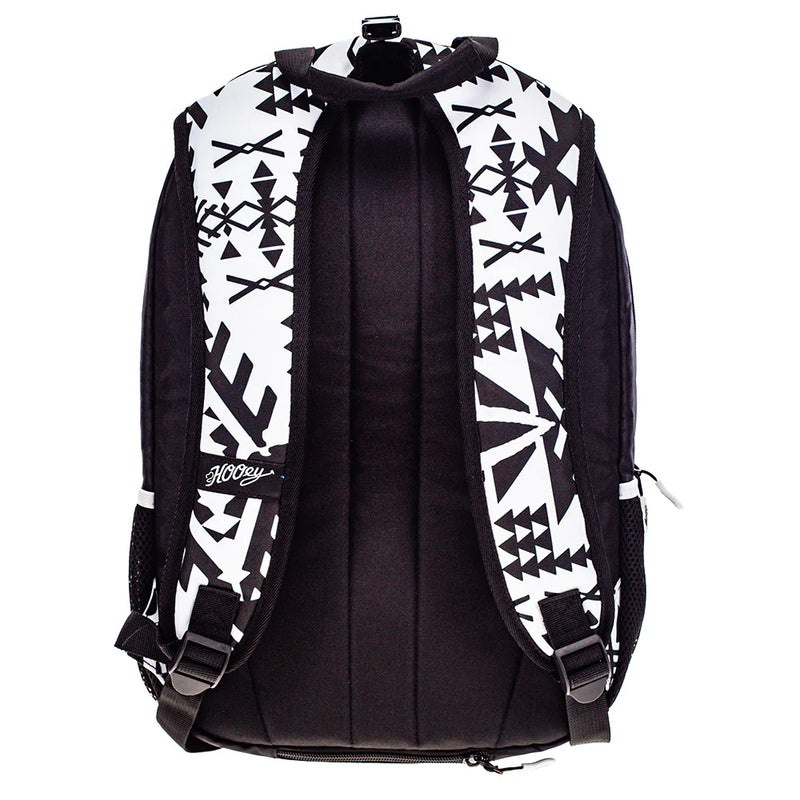 Load image into Gallery viewer, BP072BKAZ - Hooey  "Rockstar" Black &amp; White W/Puebla Stone Aztec Backpack
