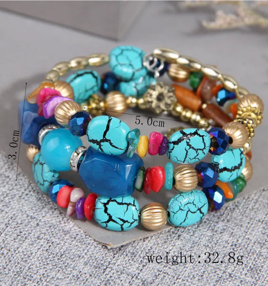 NIHBC51 - Colorful Boho Beaded Bracelet