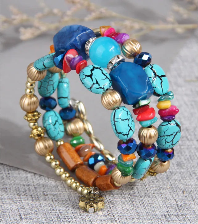 Load image into Gallery viewer, NIHBC51 - Colorful Boho Beaded Bracelet

