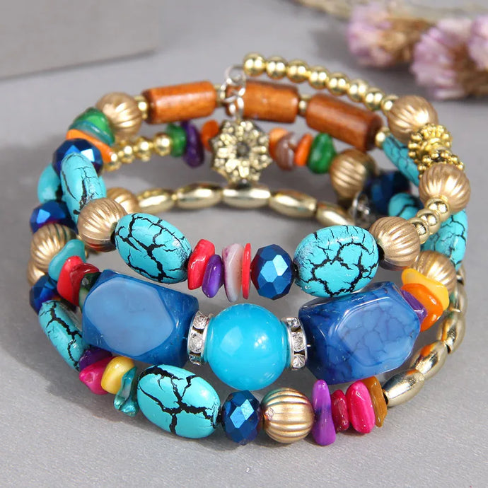 NIHBC51 - Colorful Boho Beaded Bracelet