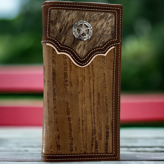 C716 - Ranger Belt Co. Cowhair Inlay Rodeo Wallet