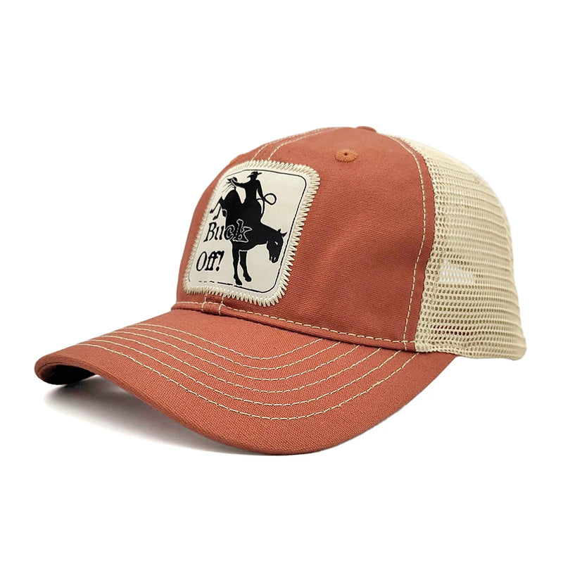 Load image into Gallery viewer, CAP-110-R - Redwood "Buck Off" Trucker Cap
