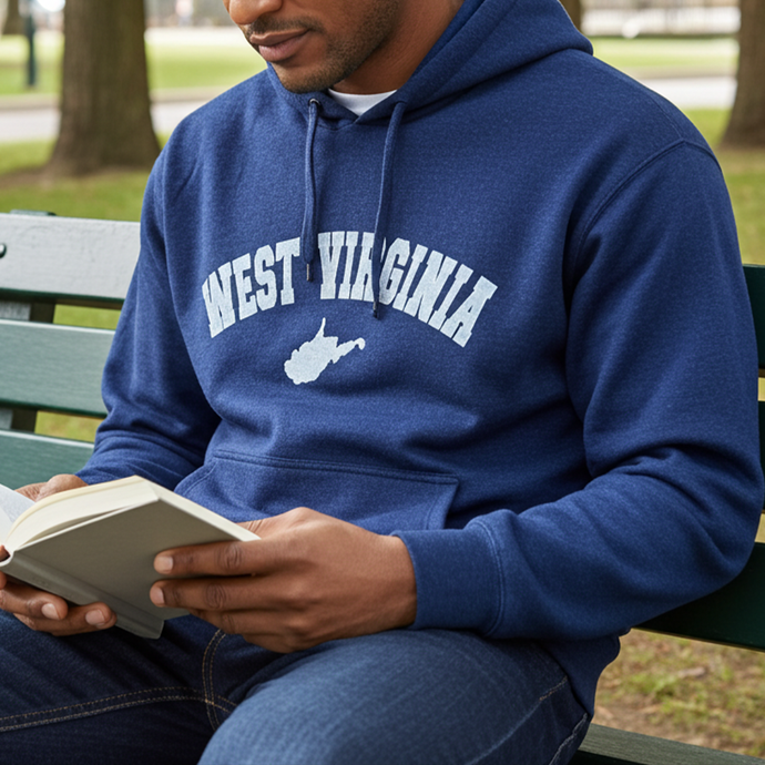 CASBWV - WV Heather Slate Blue Hoodie