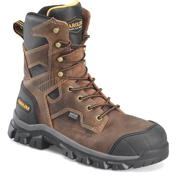 Load image into Gallery viewer, CA3592 - Carolina Falcon 8&quot; Waterproof Steel Toe Work Boot
