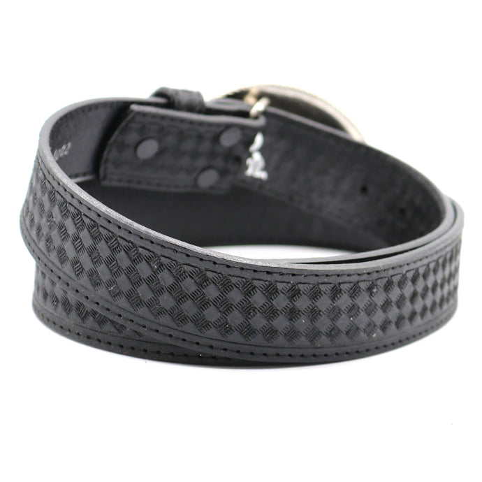 CP1002 - Cowboy Prayer Black Cowhide Leather Belt With Buckle