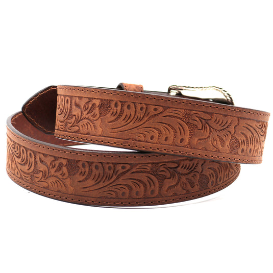 CP1005 - Cowboy Prayer Brown Cowhide Leather Belt