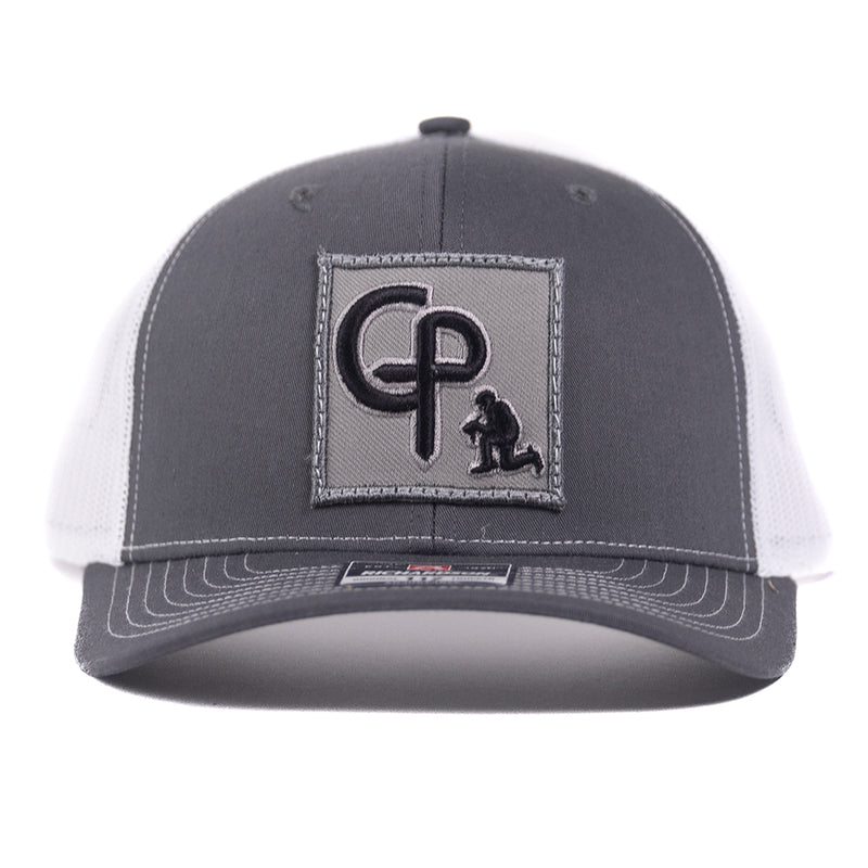 Load image into Gallery viewer, CP109 - Cowboy Prayer 3D Gray Charcoal/White Cap
