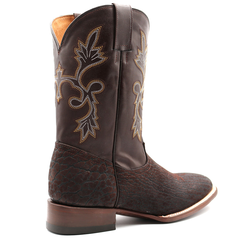 Load image into Gallery viewer, CP1703 - Cowboy Prayer Hand Crafted Genuine Brown Bullhide Shoulder Boots
