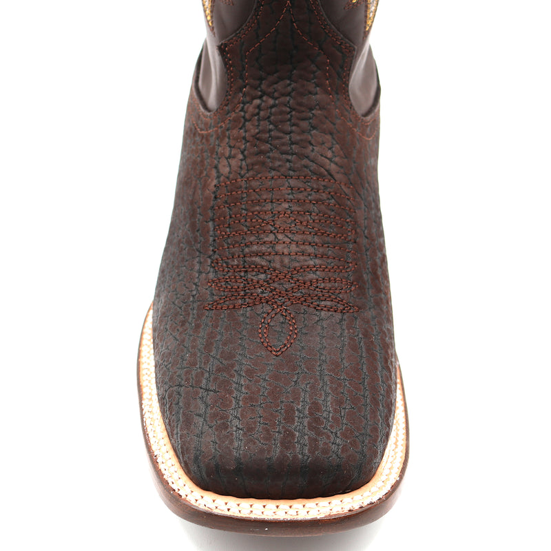 Load image into Gallery viewer, CP1703 - Cowboy Prayer Hand Crafted Genuine Brown Bullhide Shoulder Boots
