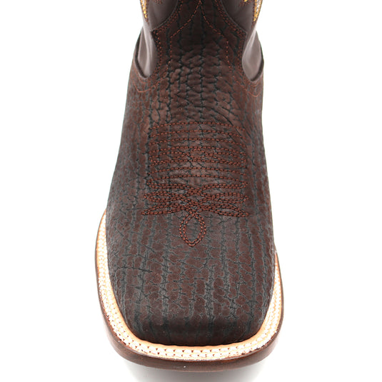 CP1703 - Cowboy Prayer Hand Crafted Genuine Brown Bullhide Shoulder Boots