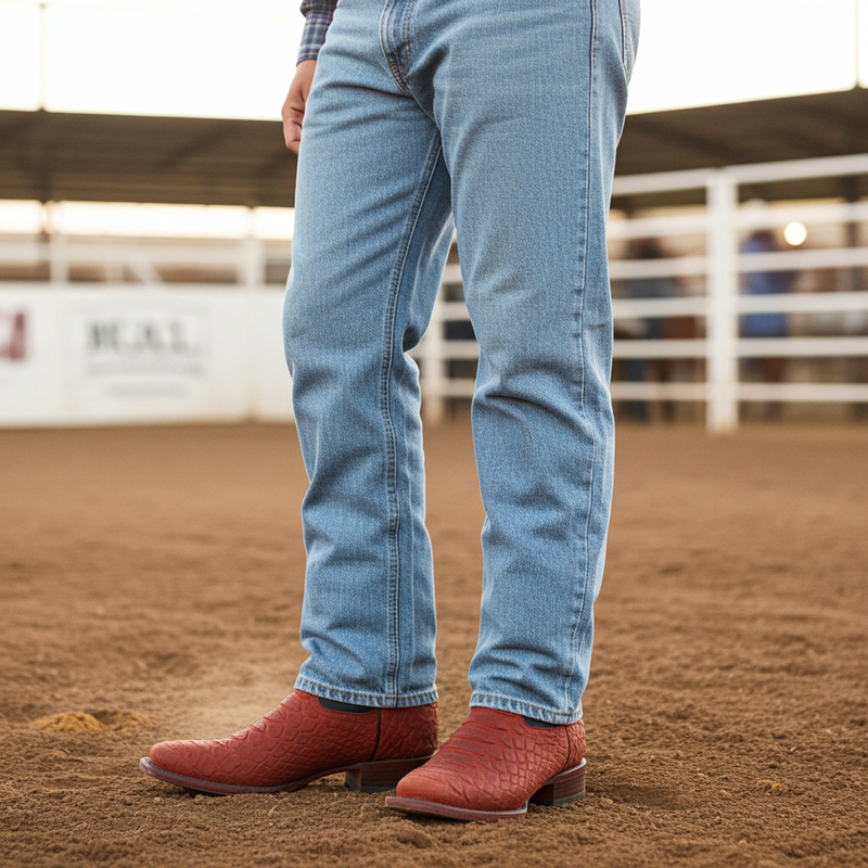 Load image into Gallery viewer, CP1704 - Cowboy Prayer Hand Crafted Rust Brown Python Print Cowboy Boot
