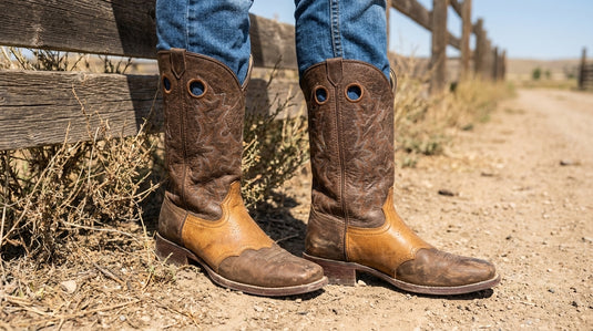 CP5005 - Cowboy Prayer Men's Chocolate Western Boot With Overlay