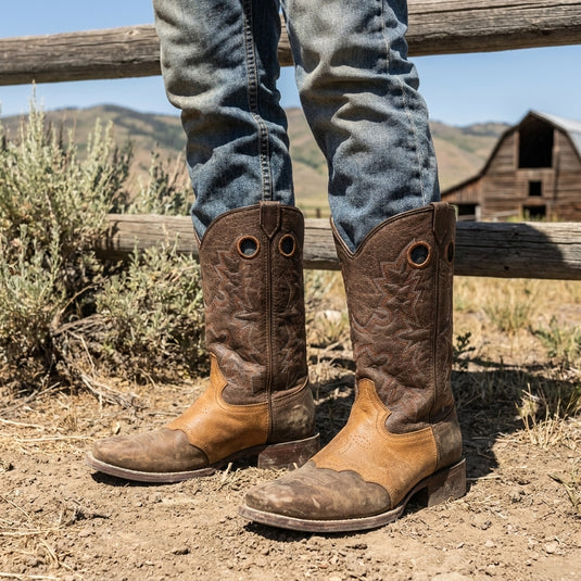 CP5005 - Cowboy Prayer Men's Chocolate Western Boot With Overlay