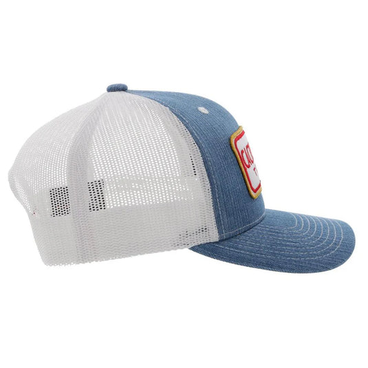 CR080 - Hooey "Cactus Ropes" Denim/White Hat