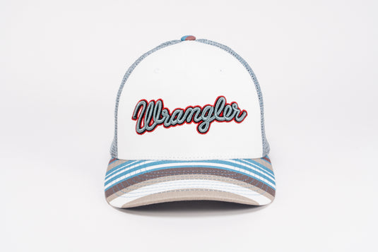 WRNGCST0003 - Wrangler Boot Stitch White/Light Gray Cap