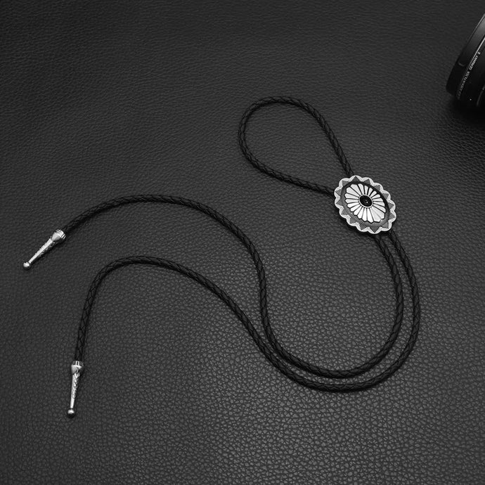 NIHBO6 - Black Stone Silver Bolo