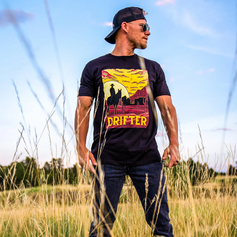 Load image into Gallery viewer, OUT60013 - Outlaw DRIFTER Black T Shirt
