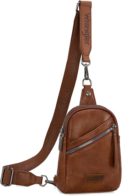 Load image into Gallery viewer, WG87-334BR - Wrangler Sling Bag/Crossbody/Chest Bag - Brown
