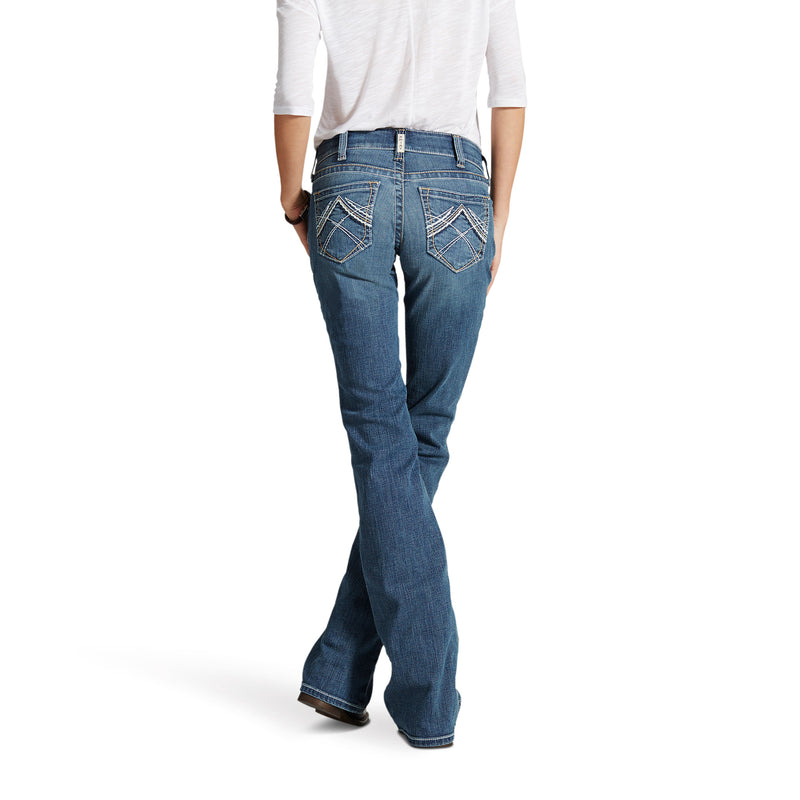 Load image into Gallery viewer, 10016202 - Ariat R.E.A.L. Mid Rise Stretch Whipstitch Boot Cut Jean Rainstorm
