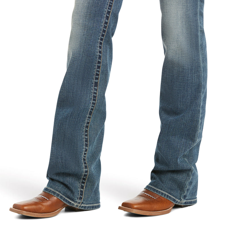 Load image into Gallery viewer, 10016202 - Ariat R.E.A.L. Mid Rise Stretch Whipstitch Boot Cut Jean Rainstorm
