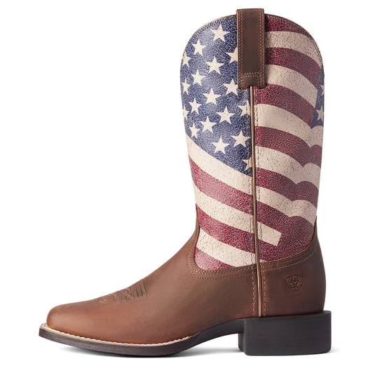 10038397 - Ariat Women's Round Up Patriot Western Boot