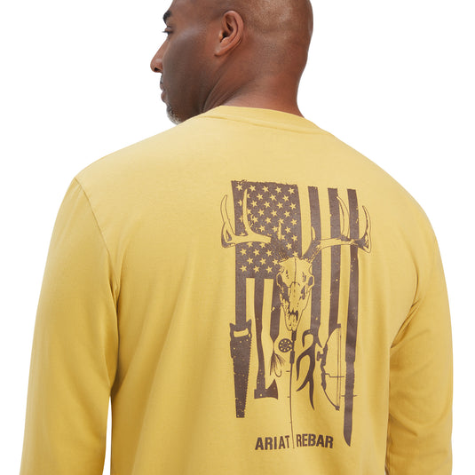 10041418 - Ariat Men's Rebar Cotton Strong American Outdoors T-Shirt