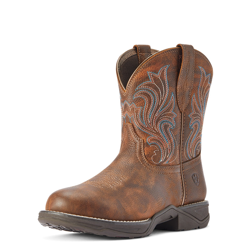 Load image into Gallery viewer, 10042422 - Ariat Women's Anthem Round Toe Shortie Western Boot
