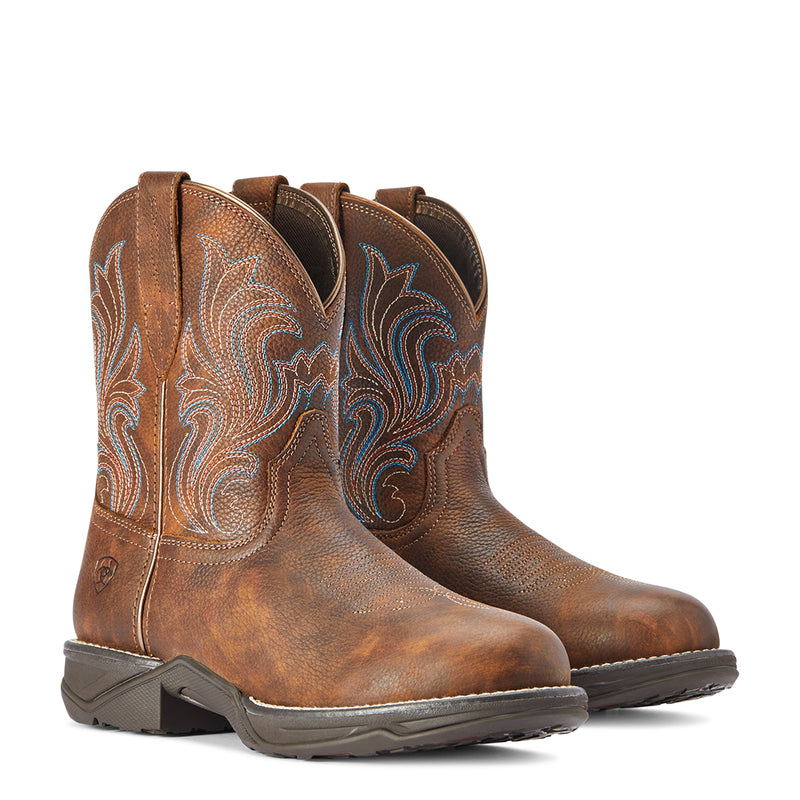 Load image into Gallery viewer, 10042422 - Ariat Women's Anthem Round Toe Shortie Western Boot
