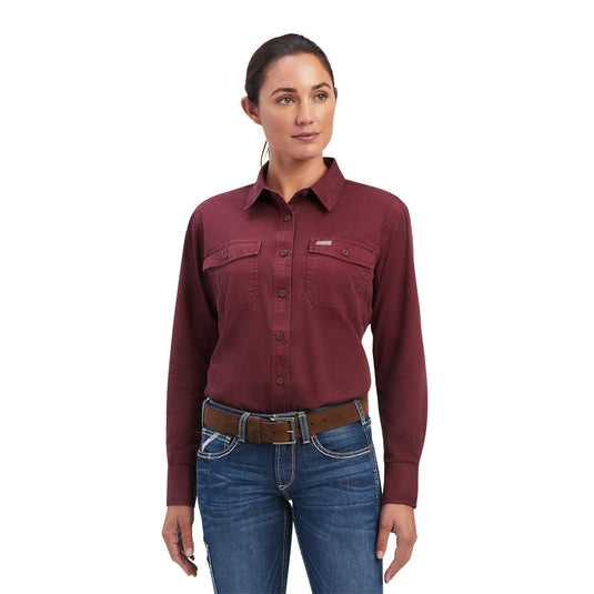 10041433 - Ariat Women's Rebar Washed Twill Work Shirt
