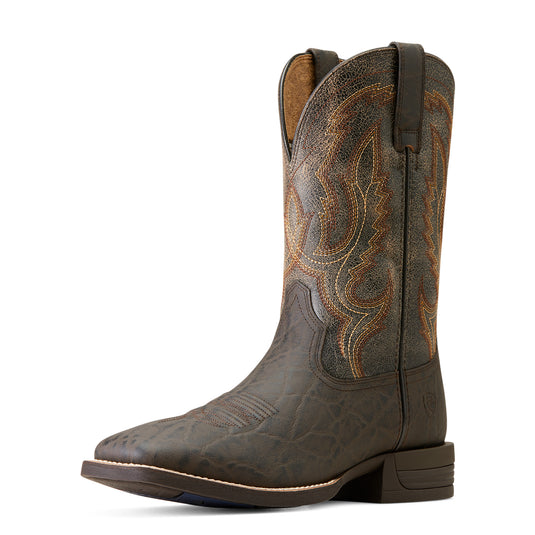 10046977 - Ariat Men's Steadfast Chocolate Elephant Print Western Boot