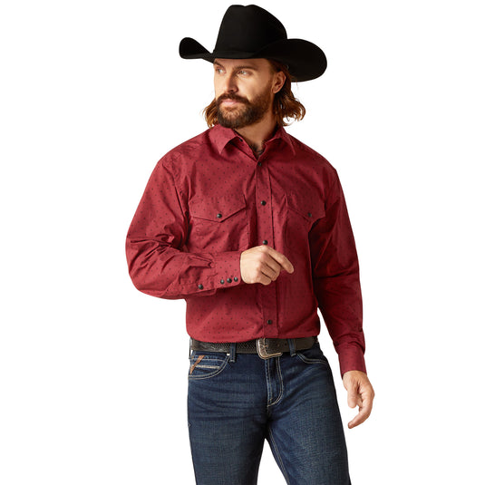 10047386 - Ariat Men's Norwin Classic Fit Shirt Tibetan Red