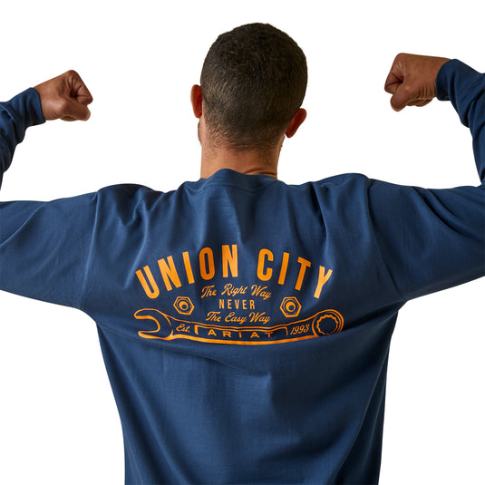 10046343- Ariat Rebar Cotton Strong Union City T-Shirt