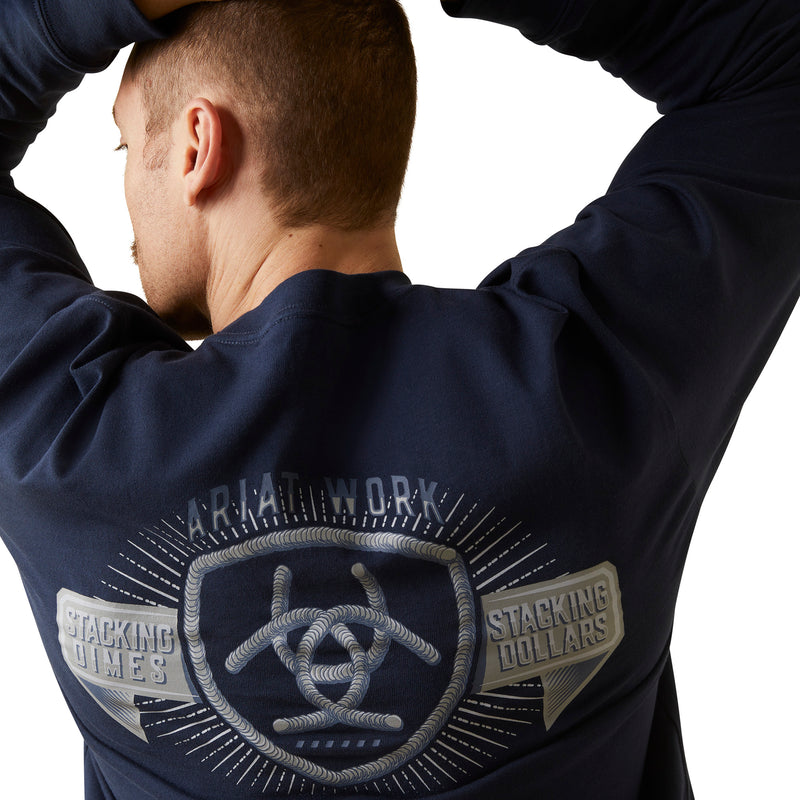Load image into Gallery viewer, 10046348 - Ariat Men&#39;s Rebar Cotton Strong Stacking Dimes Shirt
