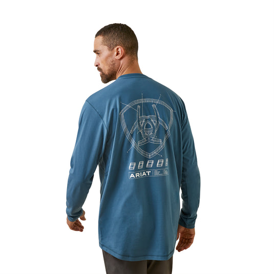 10046350 - Ariat Men's Rebar Workman Blueprint T-Shirt