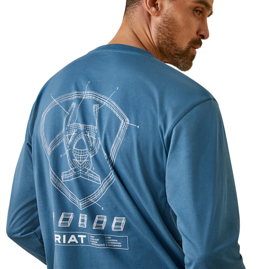 10046350 - Ariat Men's Rebar Workman Blueprint T-Shirt