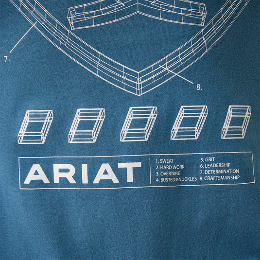 10046350 - Ariat Men's Rebar Workman Blueprint T-Shirt