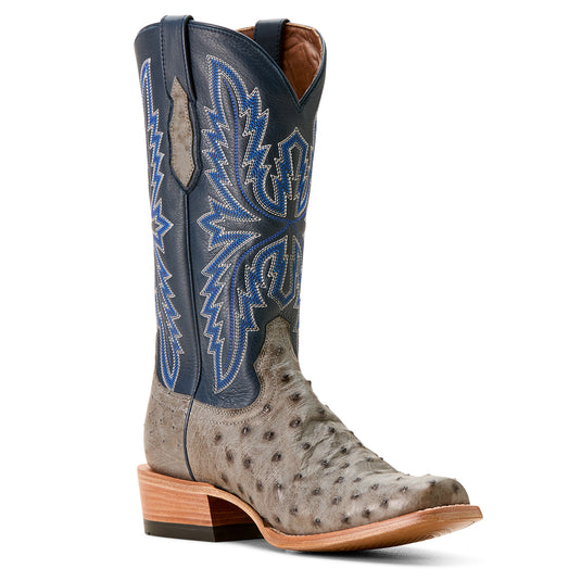 10053826 - Ariat Men's Futurity Relentless Buckles Full Quill Ostrich Cowboy Boot