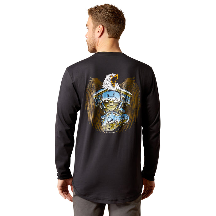10052056 - Ariat Men's Rebar Workman Chrome Moto Eagle T-Shirt