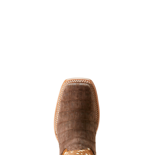 10053713 - Ariat Women's Frontier Angelina Sueded Caiman Belly Western Boot