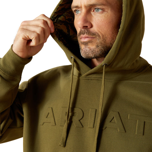 10062501 - Ariat Men's Winter Moss Embossed Logo Hoodie