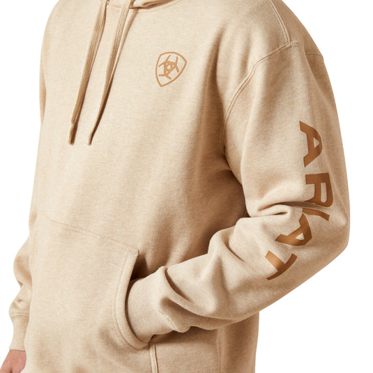 10065838 - Ariat Men's Oatmeal Heather Logo Hoodie