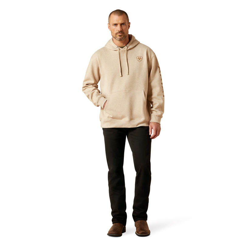 Load image into Gallery viewer, 10065838 - Ariat Men's Oatmeal Heather Logo Hoodie
